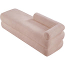  Color_Pink -- Kennedy Pink Teddy Fabric Upholstered Bench IMAGE 8