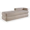  Color_Beige -- Meridian Kennedy Chenille Fabric Upholstered Bench IMAGE 13