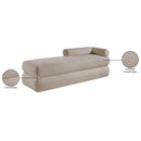  Color_Beige -- Meridian Kennedy Chenille Fabric Upholstered Bench IMAGE 14