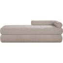  Color_Beige -- Meridian Kennedy Chenille Fabric Upholstered Bench IMAGE 3