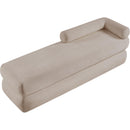 Color_Beige -- Meridian Kennedy Chenille Fabric Upholstered Bench IMAGE 8