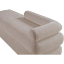 Color_Beige -- Meridian Kennedy Chenille Fabric Upholstered Bench IMAGE 9