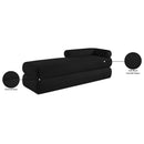  Color_Black -- Kennedy Black Chenille Fabric Upholstered Bench IMAGE 14
