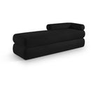  Color_Black -- Kennedy Black Chenille Fabric Upholstered Bench IMAGE 1