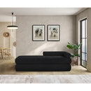  Color_Black -- Kennedy Black Chenille Fabric Upholstered Bench IMAGE 2