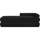  Color_Black -- Kennedy Black Chenille Fabric Upholstered Bench IMAGE 3