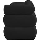  Color_Black -- Kennedy Black Chenille Fabric Upholstered Bench IMAGE 4