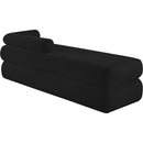  Color_Black -- Kennedy Black Chenille Fabric Upholstered Bench IMAGE 7
