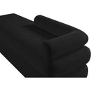  Color_Black -- Kennedy Black Chenille Fabric Upholstered Bench IMAGE 9