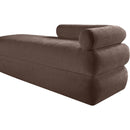 Meridian Kennedy Brown Chenille Fabric Bench IMAGE 10