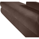 Meridian Kennedy Brown Chenille Fabric Bench IMAGE 11