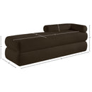  Color_Brown -- Kennedy Brown Chenille Fabric Upholstered Bench IMAGE 13