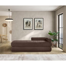  Color_Brown -- Kennedy Brown Chenille Fabric Upholstered Bench IMAGE 2