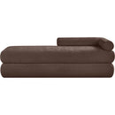  Color_Brown -- Kennedy Brown Chenille Fabric Upholstered Bench IMAGE 3