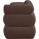  Color_Brown -- Kennedy Brown Chenille Fabric Upholstered Bench IMAGE 4