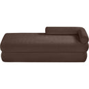  Color_Brown -- Kennedy Brown Chenille Fabric Upholstered Bench IMAGE 6