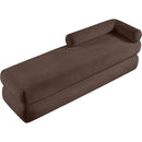  Color_Brown -- Kennedy Brown Chenille Fabric Upholstered Bench IMAGE 8