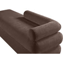  Color_Brown -- Kennedy Brown Chenille Fabric Upholstered Bench IMAGE 9
