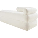  Color_Cream -- Kennedy Cream Chenille Fabric Upholstered Bench IMAGE 10