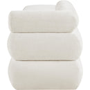  Color_Cream -- Kennedy Cream Chenille Fabric Upholstered Bench IMAGE 4