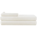  Color_Cream -- Kennedy Cream Chenille Fabric Upholstered Bench IMAGE 5