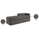  Color_Grey -- Kennedy Grey Chenille Fabric Upholstered Bench IMAGE 14