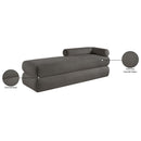 Meridian Kennedy Grey Chenille Fabric Bench IMAGE 14