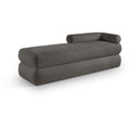  Color_Grey -- Kennedy Grey Chenille Fabric Upholstered Bench IMAGE 1