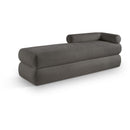  Color_Grey -- Kennedy Grey Chenille Fabric Upholstered Bench IMAGE 1