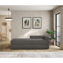  Color_Grey -- Kennedy Grey Chenille Fabric Upholstered Bench IMAGE 2