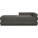  Color_Grey -- Kennedy Grey Chenille Fabric Upholstered Bench IMAGE 3