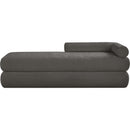 Meridian Kennedy Grey Chenille Fabric Bench IMAGE 3