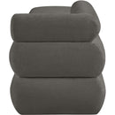  Color_Grey -- Kennedy Grey Chenille Fabric Upholstered Bench IMAGE 4