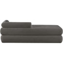 Meridian Kennedy Grey Chenille Fabric Bench IMAGE 5