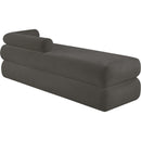  Color_Grey -- Kennedy Grey Chenille Fabric Upholstered Bench IMAGE 7