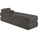 Meridian Kennedy Grey Chenille Fabric Bench IMAGE 7