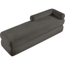  Color_Grey -- Kennedy Grey Chenille Fabric Upholstered Bench IMAGE 8