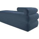 Meridian Kennedy Light Blue Chenille Fabric Bench IMAGE 10