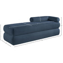 Meridian Kennedy Light Blue Chenille Fabric Bench IMAGE 13