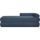  Color_Light Blue -- Kennedy Light Blue Chenille Fabric Upholstered Bench IMAGE 3
