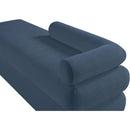  Color_Light Blue -- Kennedy Light Blue Chenille Fabric Upholstered Bench IMAGE 9