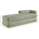  Color_Mint -- Kennedy Mint Chenille Fabric Upholstered Bench IMAGE 13