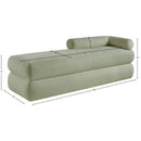 Meridian Kennedy Mint Chenille Fabric Bench IMAGE 13