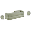  Color_Mint -- Kennedy Mint Chenille Fabric Upholstered Bench IMAGE 14