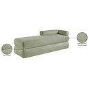 Meridian Kennedy Mint Chenille Fabric Bench IMAGE 14