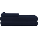  Color_Navy -- Kennedy Navy Chenille Fabric Upholstered Bench IMAGE 5