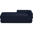  Color_Navy -- Kennedy Navy Chenille Fabric Upholstered Bench IMAGE 6