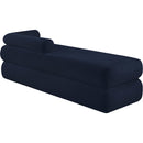  Color_Navy -- Kennedy Navy Chenille Fabric Upholstered Bench IMAGE 7