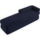  Color_Navy -- Kennedy Navy Chenille Fabric Upholstered Bench IMAGE 8