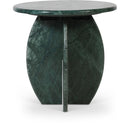  Meridian Formentera Green Marble End / Side Table IMAGE 1